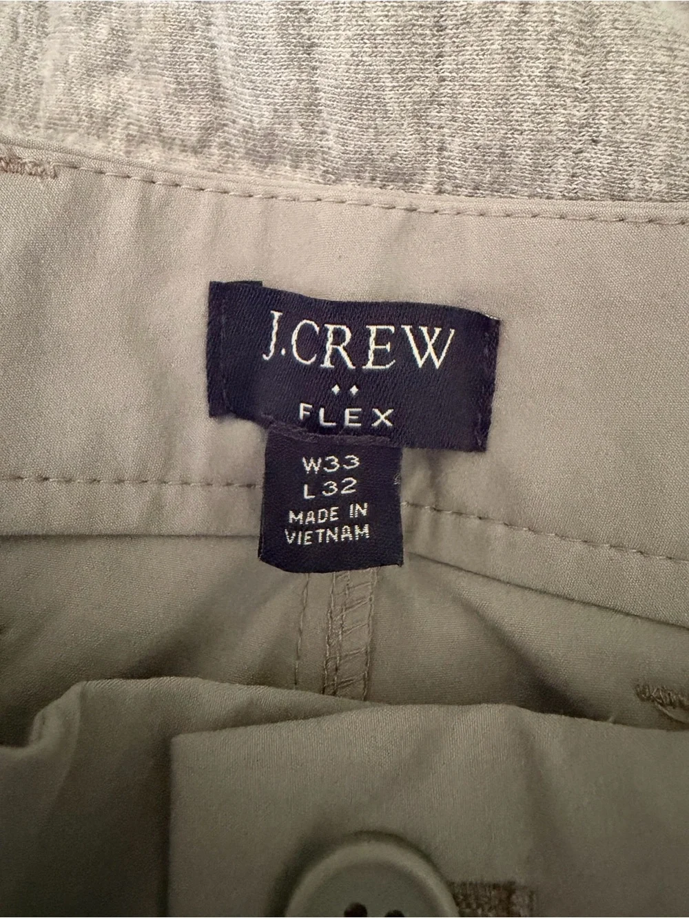 J. Crew Men's Straight Fit Stretchy Chinos in Light Grey (Golf, casual, etc)